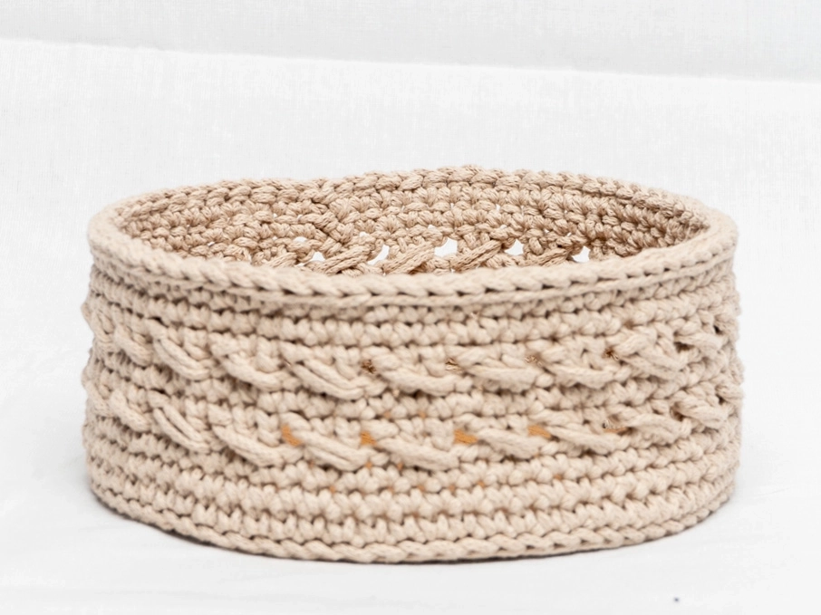 Ahşap tabanlı makrome sepet - Görsel 2