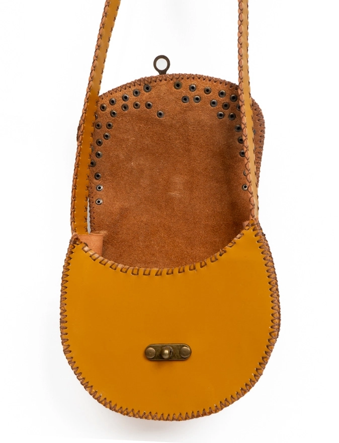 AY FORM ANTİK TOKALI HAKİKİ DERİ ÇANTA - Görsel 4