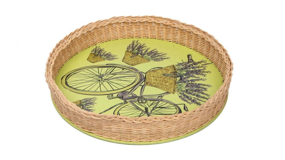 Bisiklet detaylı rattan sepet