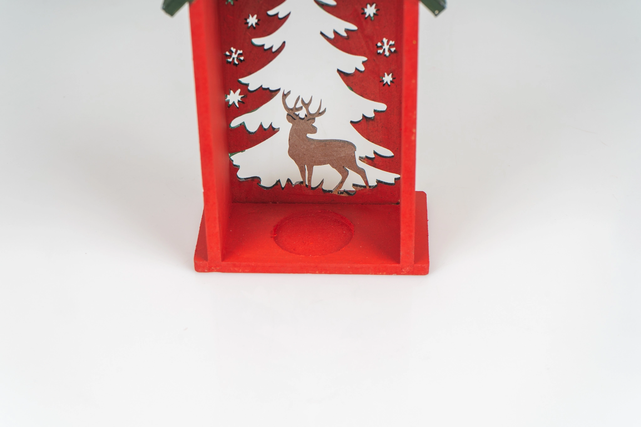 çam ağaçlı ev mumluk - Görsel 3