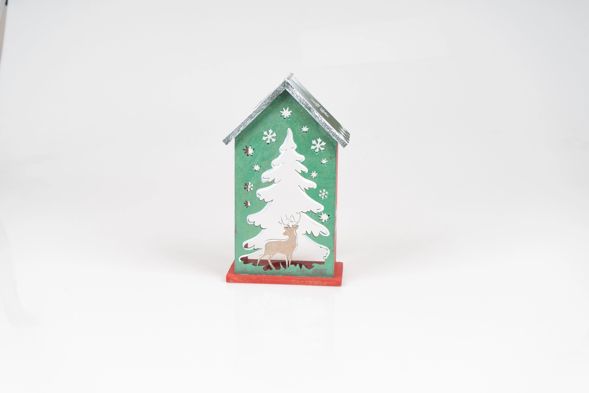 çam ağaçlı ev mumluk - Görsel 4