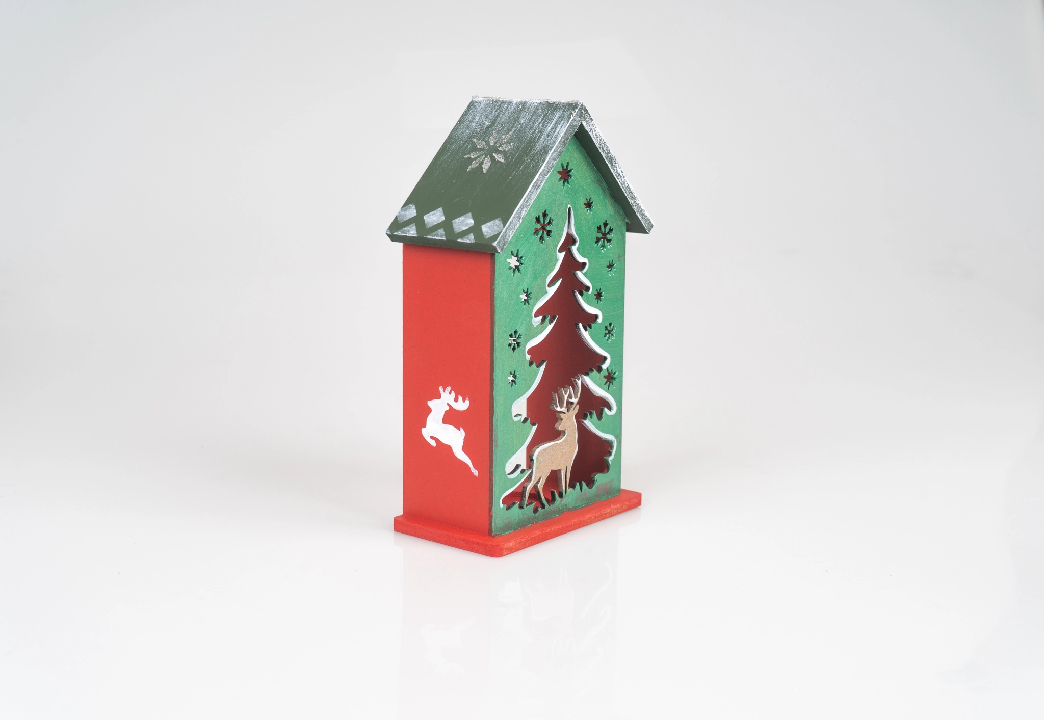 çam ağaçlı ev mumluk - Görsel 2