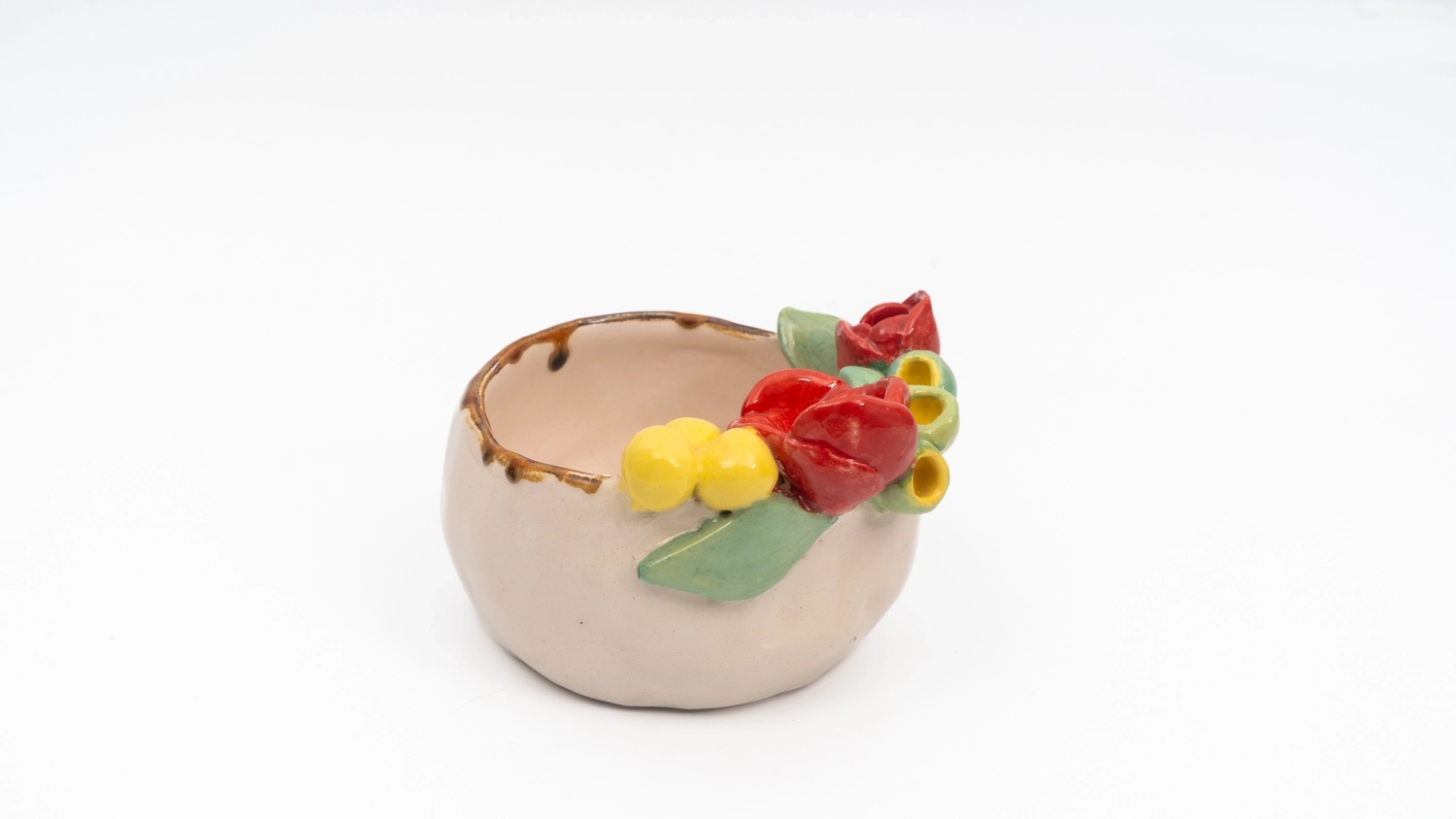 çiçekli kase küçük boy