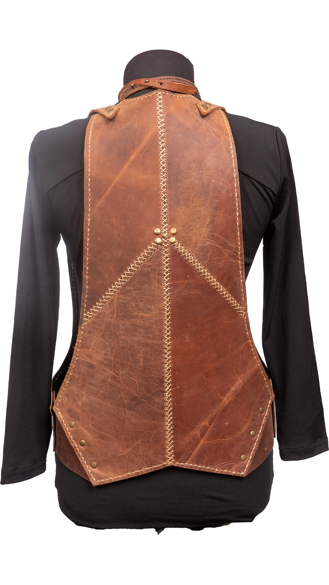 DEKORATİF DERİ YELEK