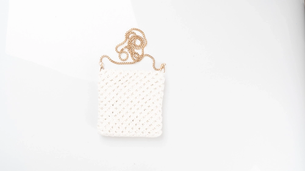 Demir zincirli yıldız model yandan çapraz çanta - Görsel 3