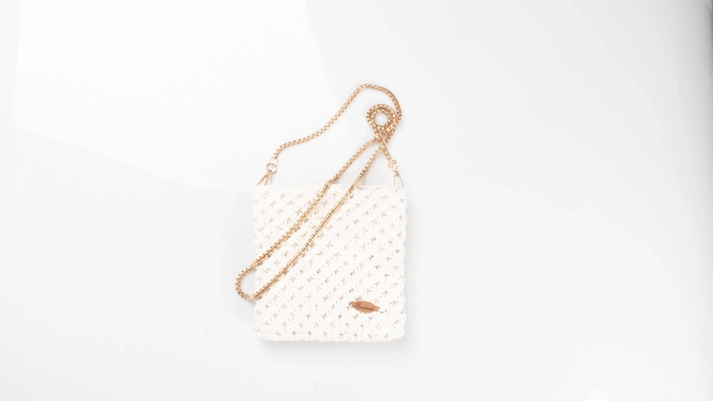 Demir zincirli yıldız model yandan çapraz çanta - Görsel 2