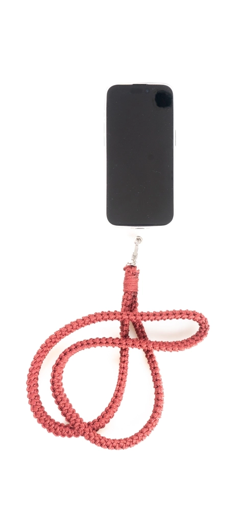 El Örgüsü Makrome Yavruağzı Telefon Askısı