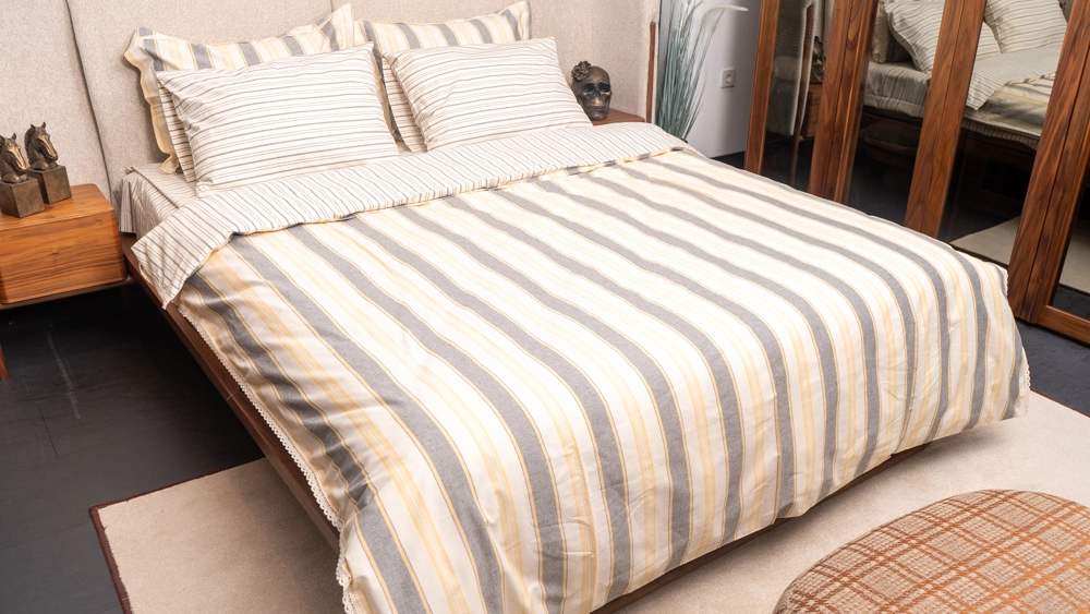 El Yapımı Çift Kişilik Kopanaki Dantelli Nevresim Takımı