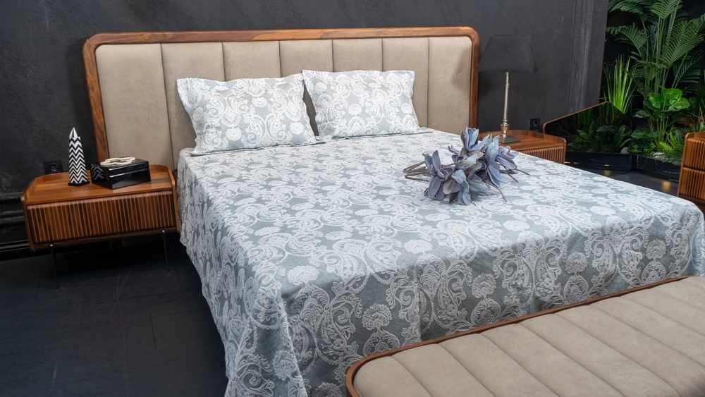 El Yapımı Pamuklu Çift Kişilik Etnik Desenli Yatak Örtüsü - Görsel 6