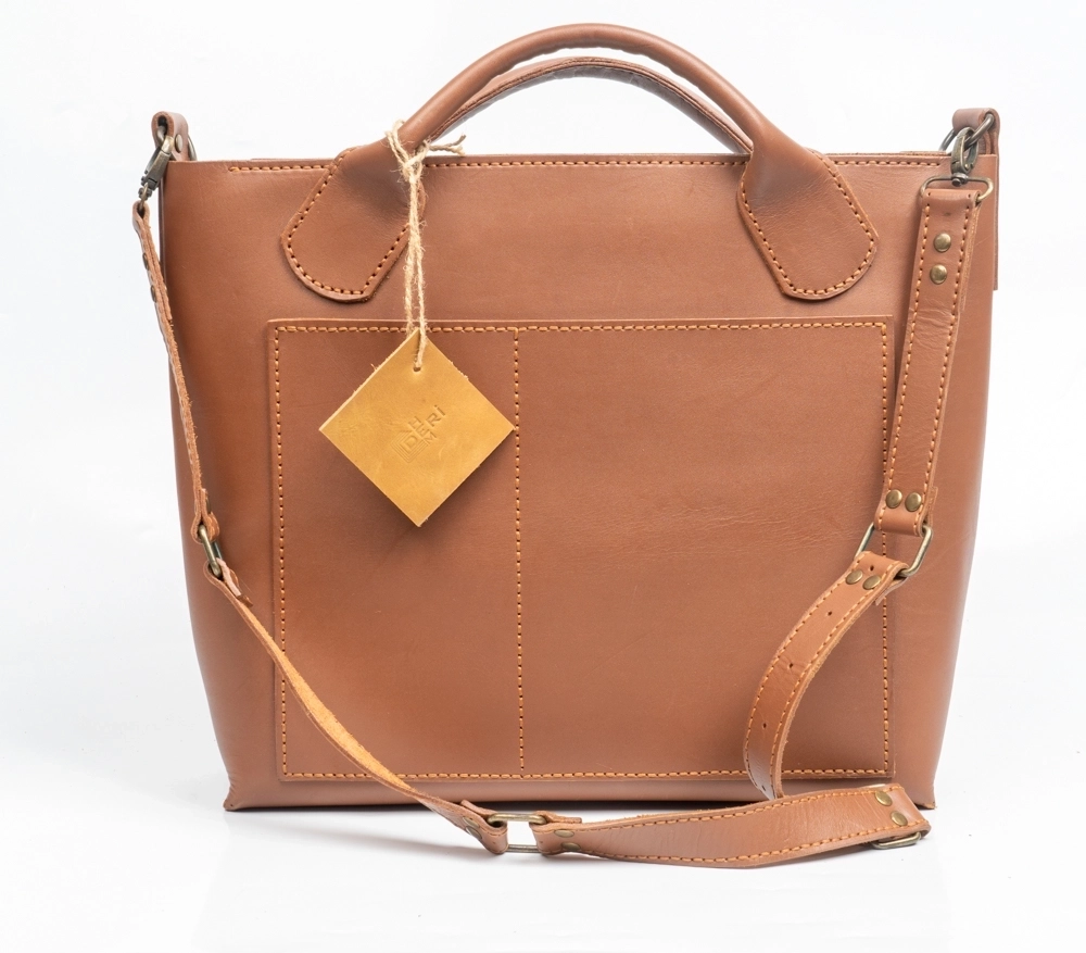 ELDE VE OMUZDA TAŞINABİLEN HAKİKİ DERİ EVRAK ÇANTASI