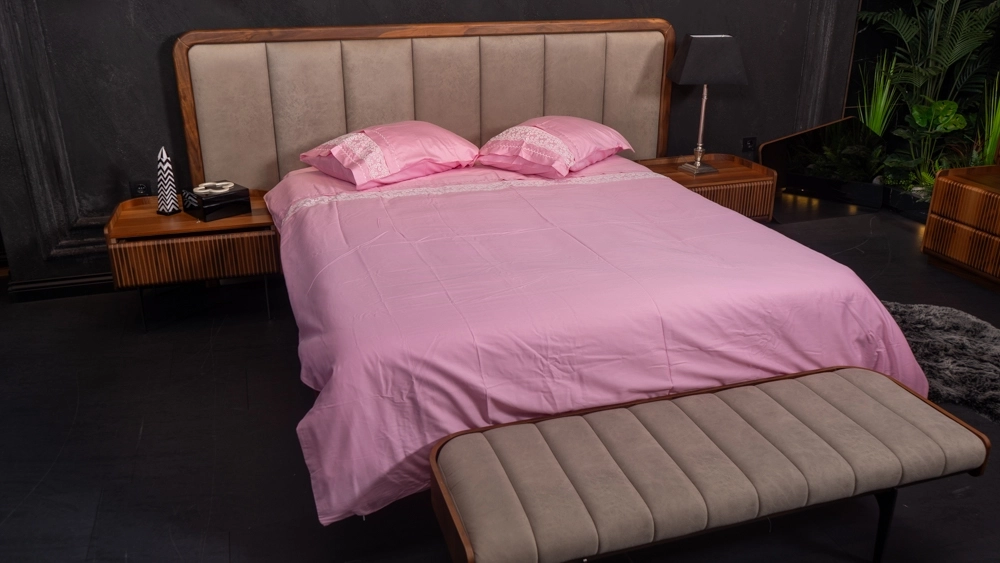 Fistolu Pembe Çift Kişilik Nevresim Takımı