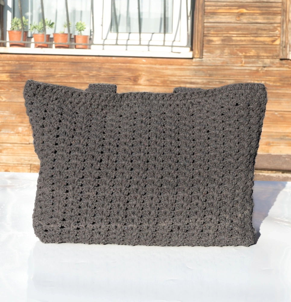 Füme rengi astarlı kol çantası - Görsel 2