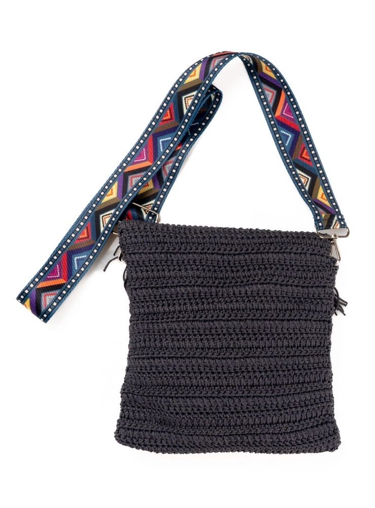 Gri Sarma Makrome Çanta - Görsel 2