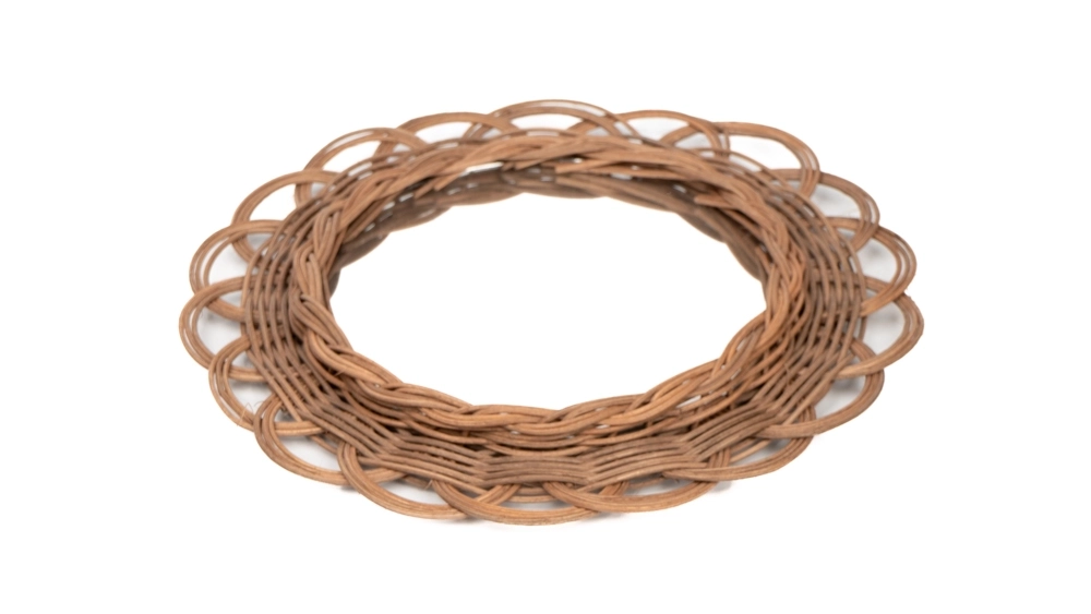 Hasır Örme Kahverengi Ayna