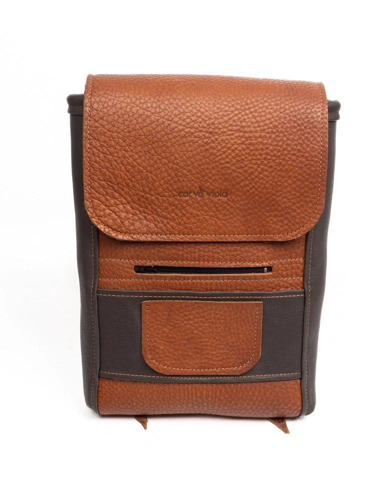 İKİ RENK HAKİKİ DERİ SIRT ÇANTASI