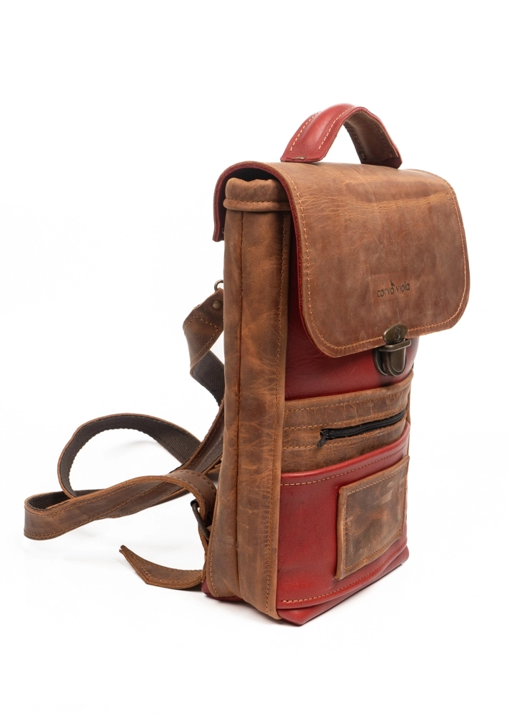 İKİ RENK HAKİKİ DERİ SIRT ÇANTASI - Görsel 4