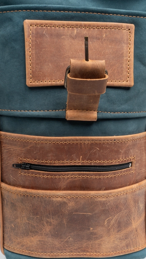 İKİ RENK HAKİKİ DERİDEN SIRT ÇANTASI - Görsel 2