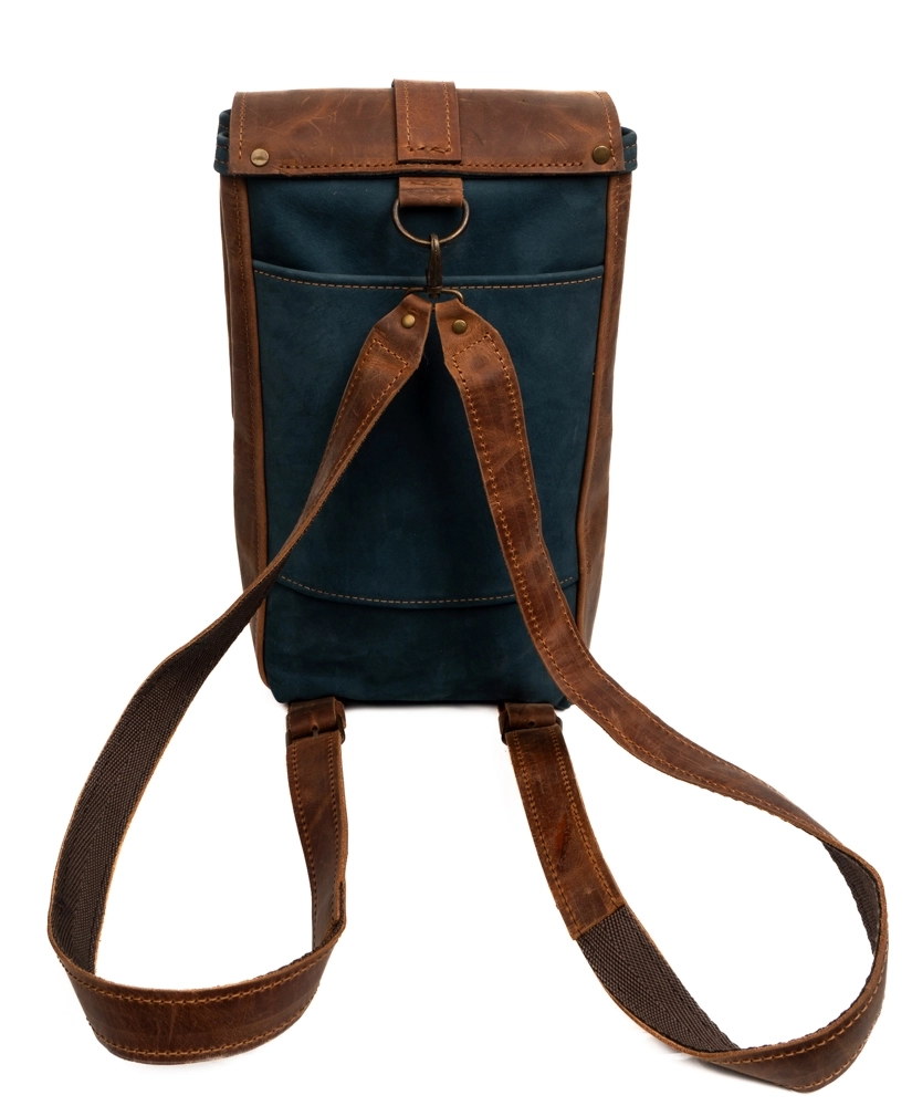 İKİ RENK HAKİKİ DERİDEN SIRT ÇANTASI - Görsel 5