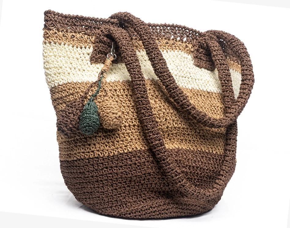 Kağıt İp Hapishane İşi Saplı Omuz Çantası