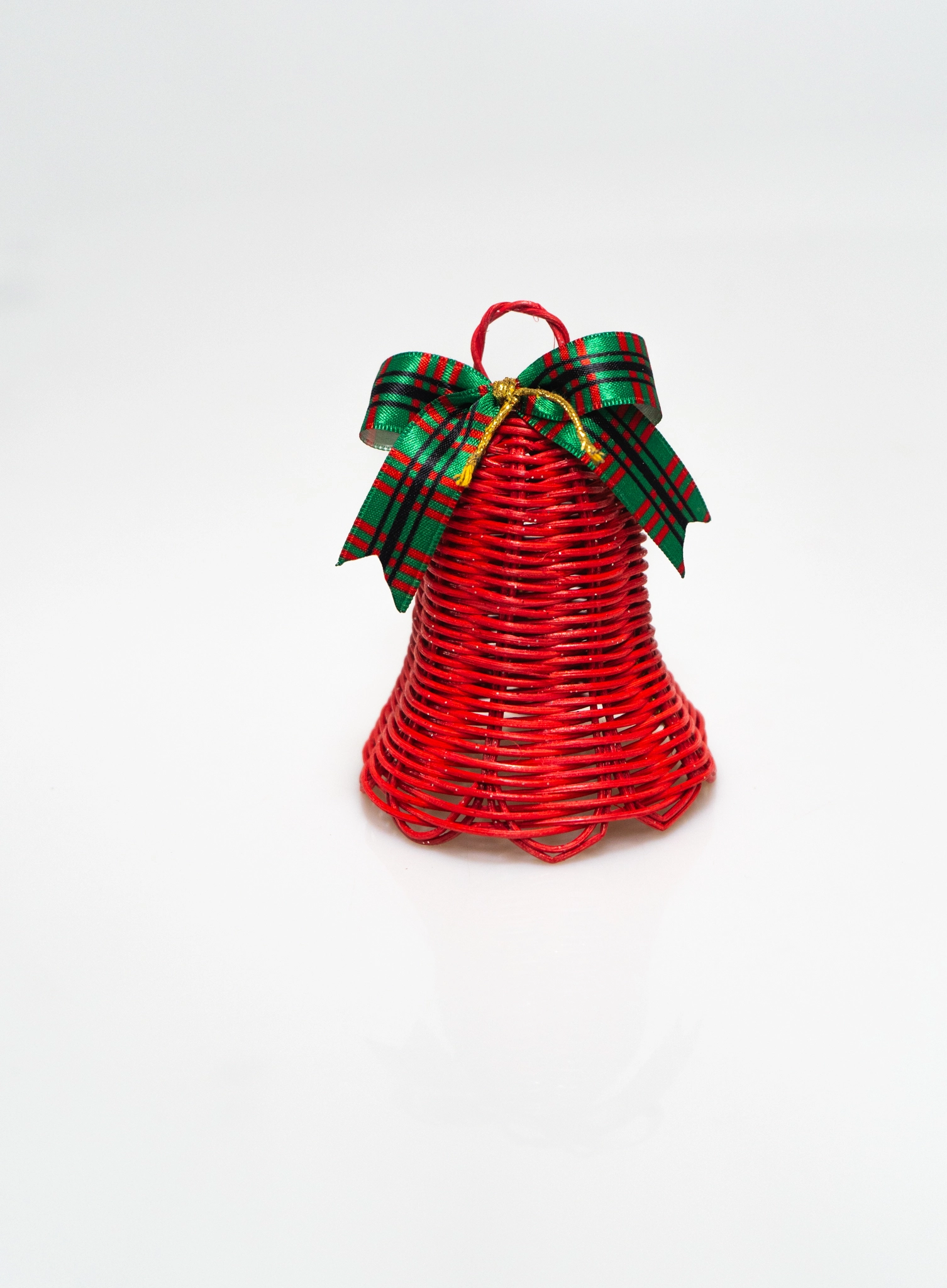 kırmızı cam ağacı süsü çan - Görsel 3