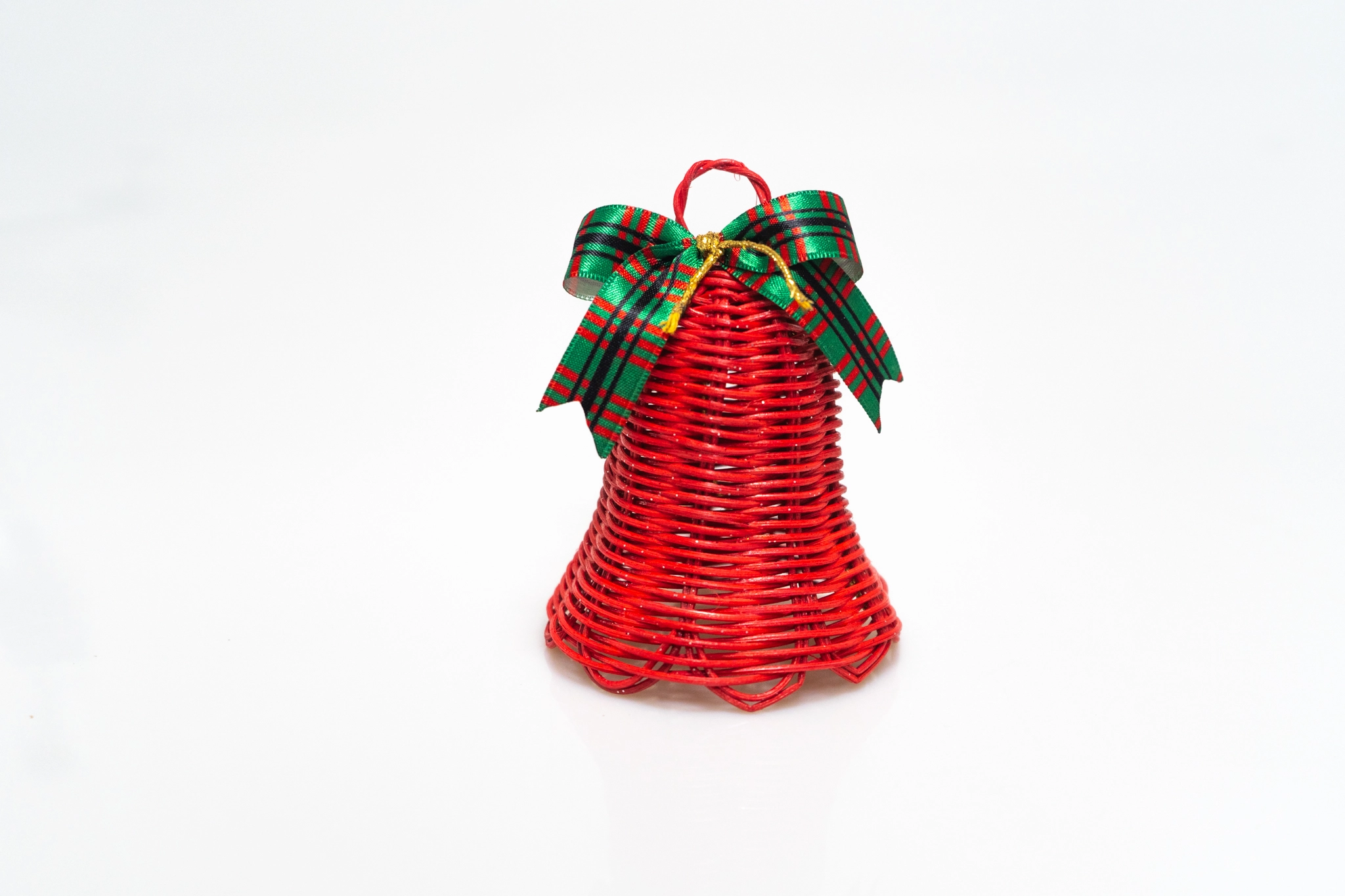 kırmızı cam ağacı süsü çan