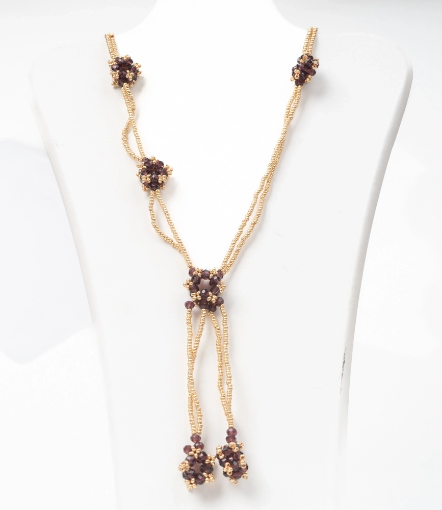 Kristal boncuklu kolye - Görsel 3