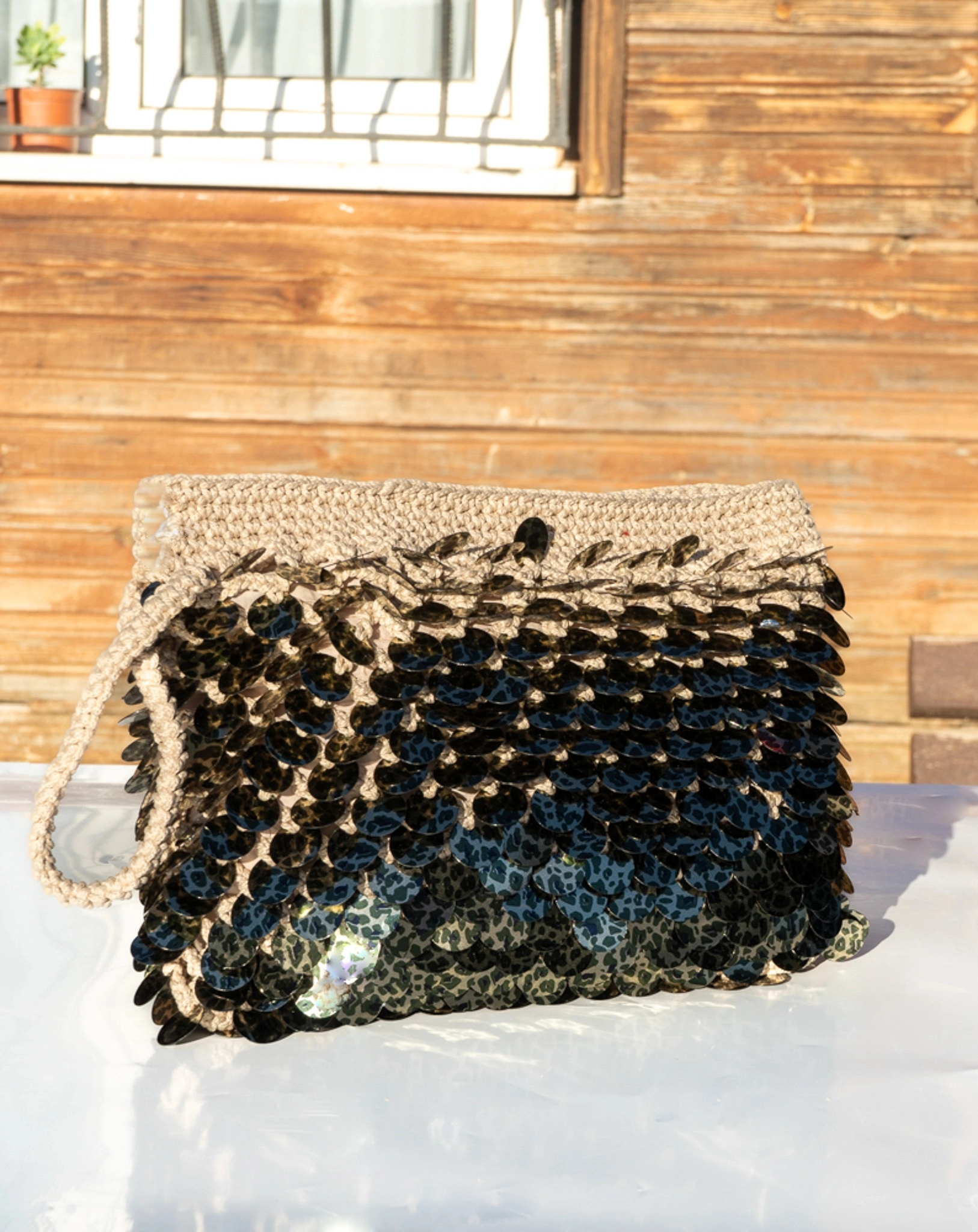 Leopar Pullu Clutch Portföy Çanta