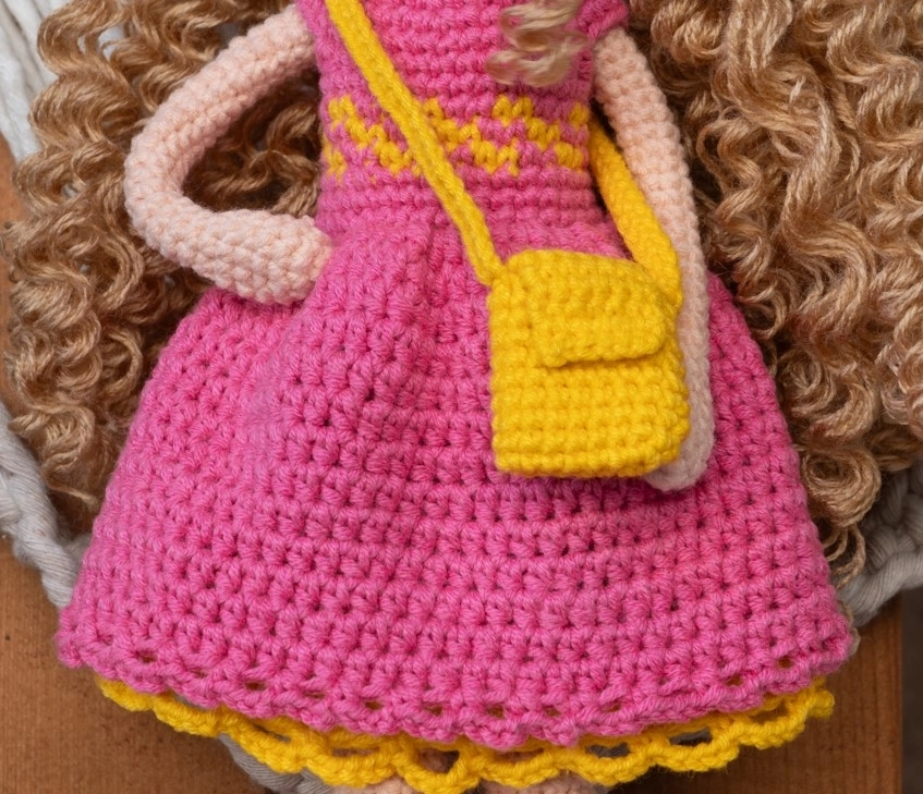 Loncadan Almila Bebek Amigurumi Organik Tığ Örgü Oyuncak (25 cm) - Görsel 3