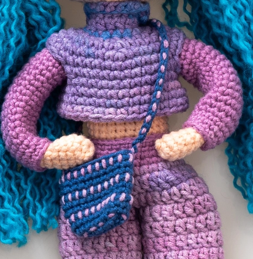 Loncadan Gökben Bebek Amigurumi Organik Tığ Örgü Oyuncak (25 cm) - Görsel 6