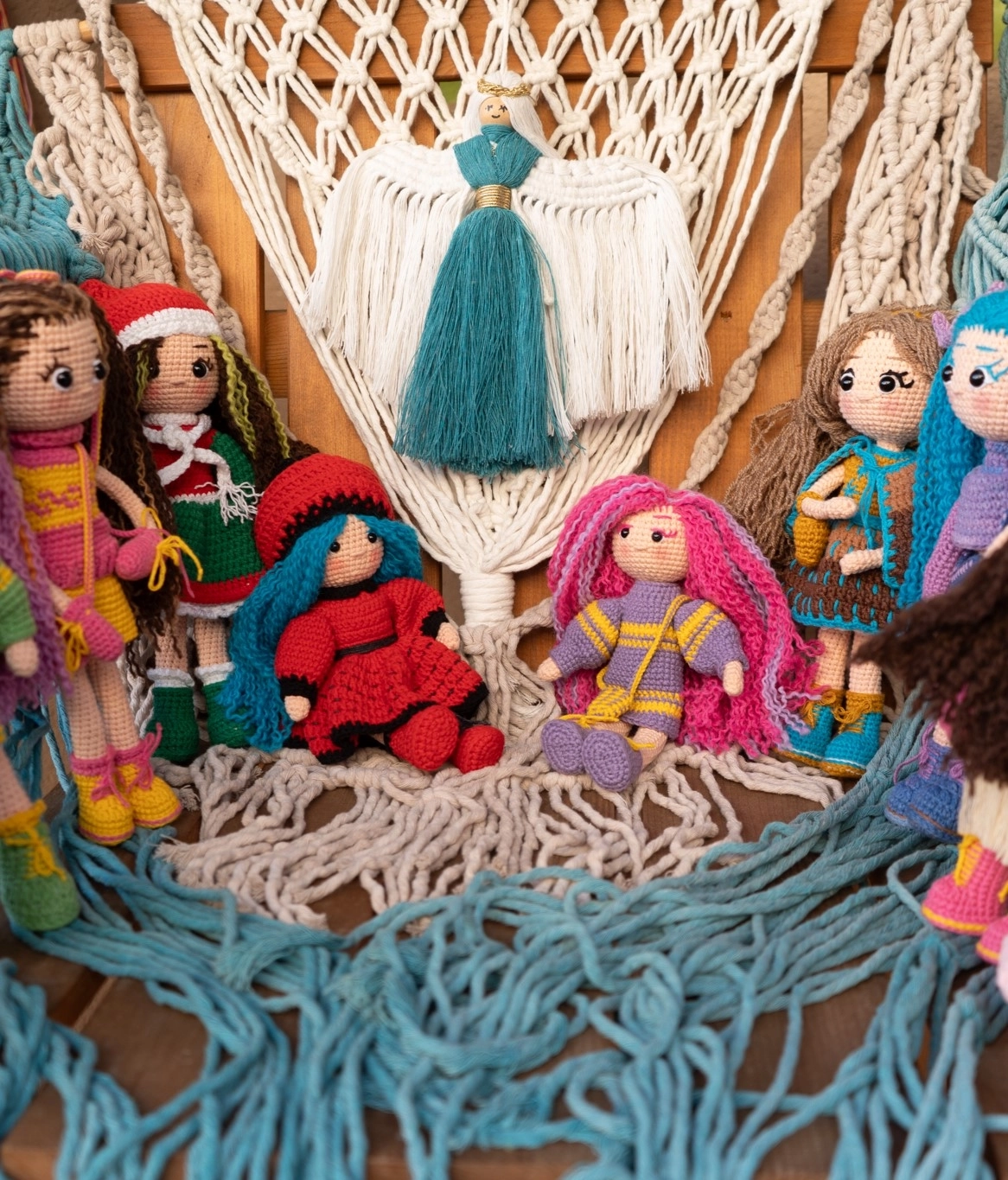 Loncadan İlbike Bebek Amigurumi Organik Tığ Örgü Oyuncak (22 cm) - Görsel 6