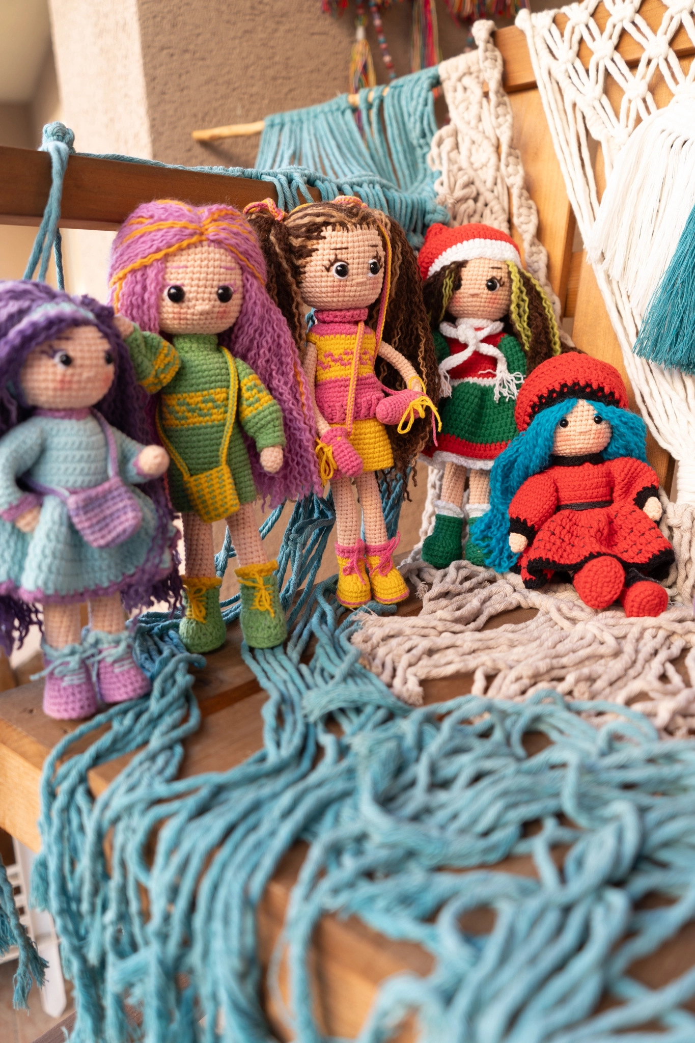 Loncadan Narıya Bebek Amigurumi Organik Tığ Örgü Oyuncak (25 cm) - Görsel 6