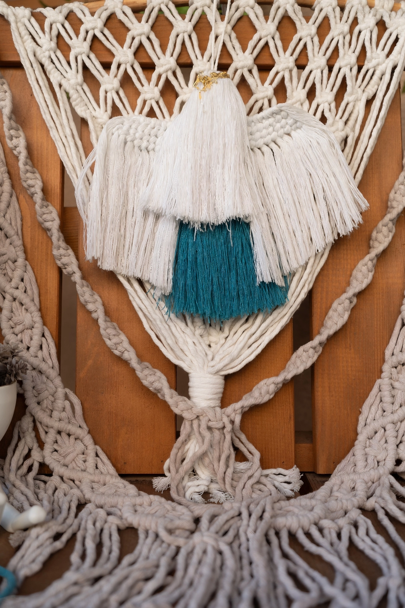 Loncadan Umay Bebek Amigurumi Organik Tığ Örgü Oyuncak (25 cm) - Görsel 4