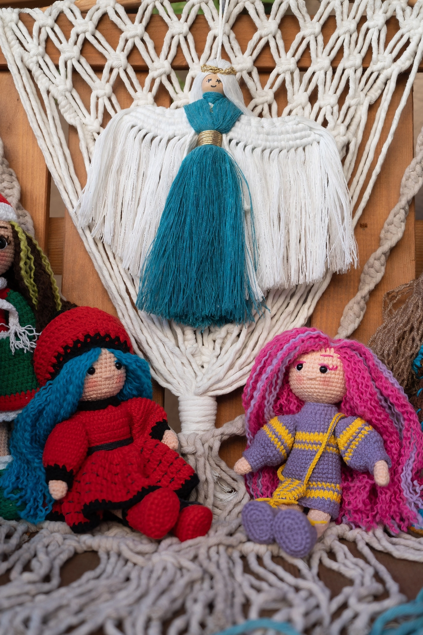 Loncadan Umay Bebek Amigurumi Organik Tığ Örgü Oyuncak (25 cm) - Görsel 3