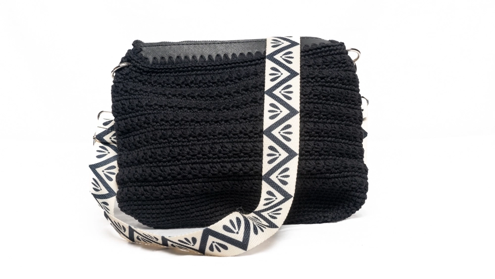 Makrome Siyah Çapraz Çanta