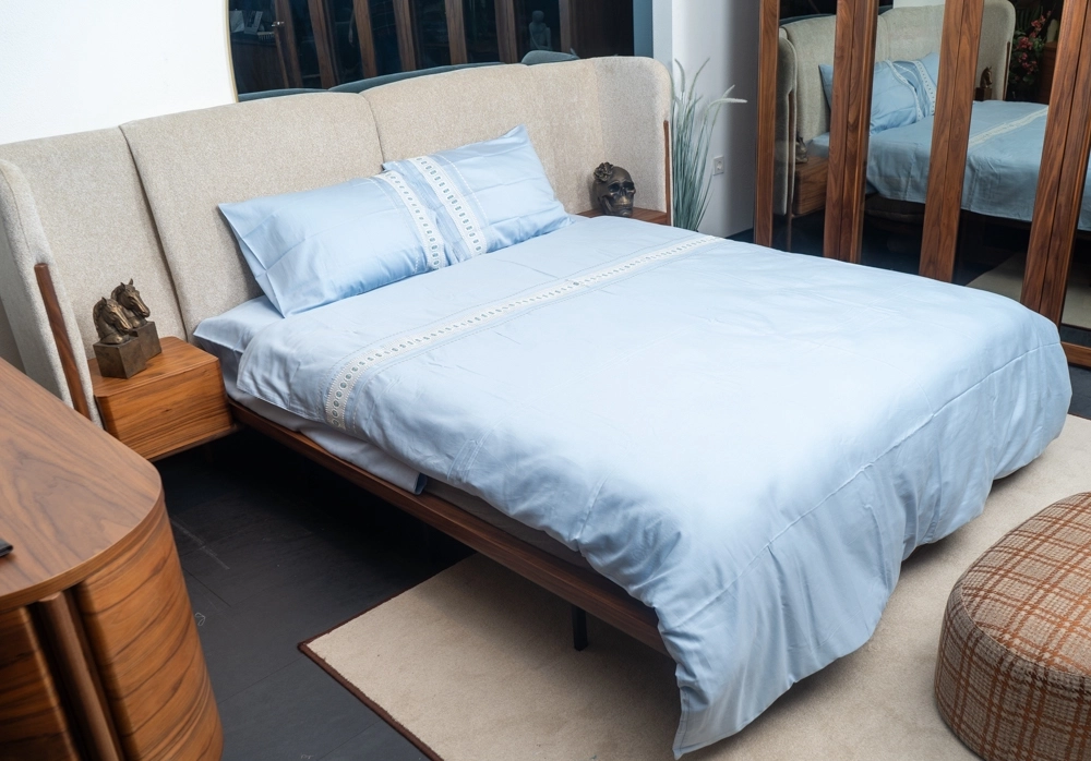 Mavi Fistolu Çift Kişilik Nevresim Takımı