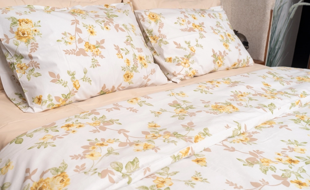 Pamuklu Çift Kişilik Çiçekli Nevresim Takımı - Görsel 2