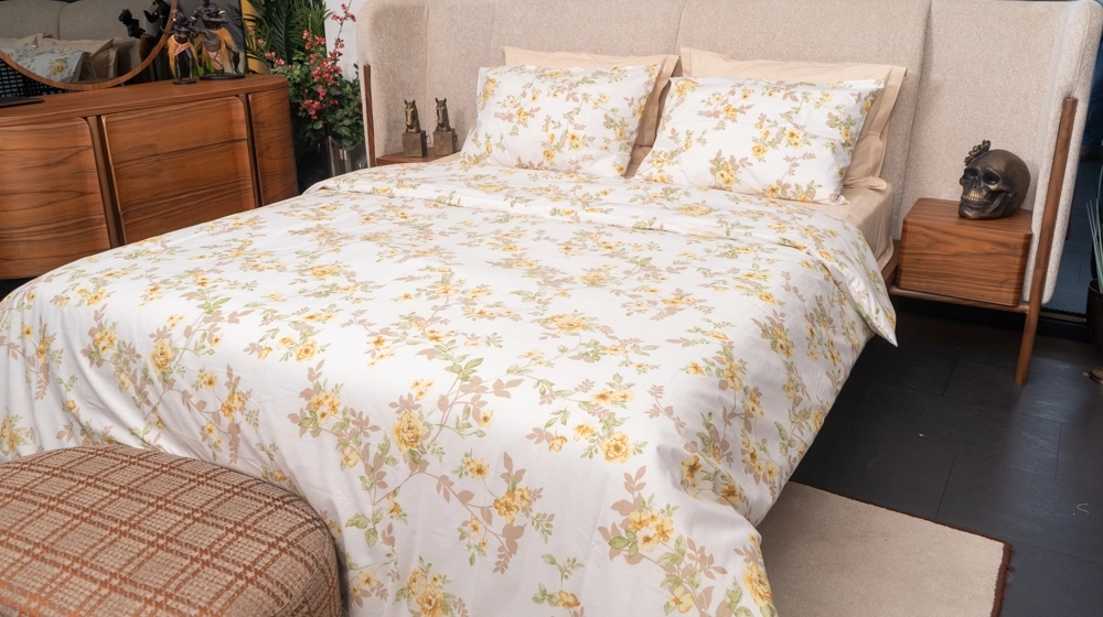 Pamuklu Çift Kişilik Çiçekli Nevresim Takımı