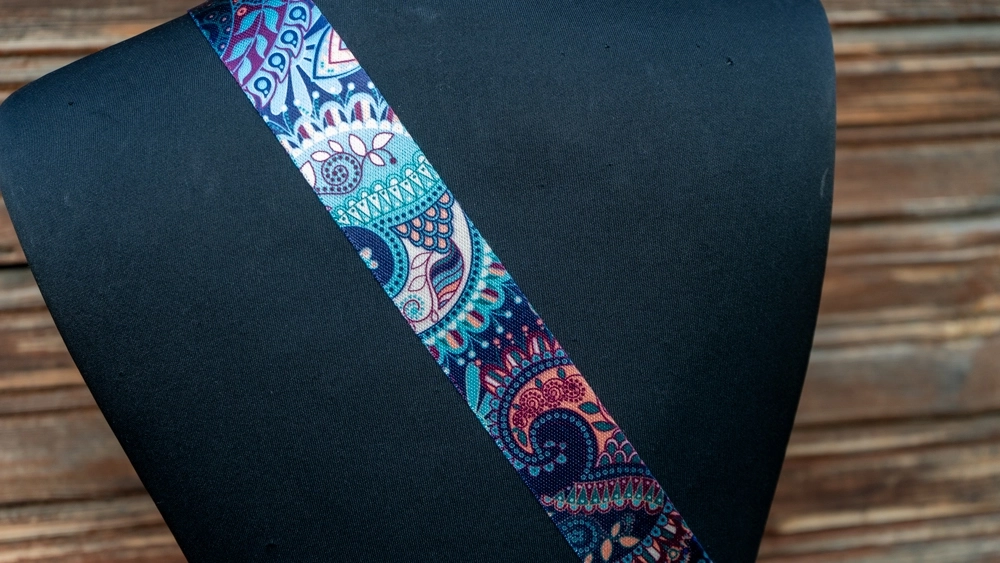 Petrol Mavisi Makrome Telefon Çantası - Görsel 2