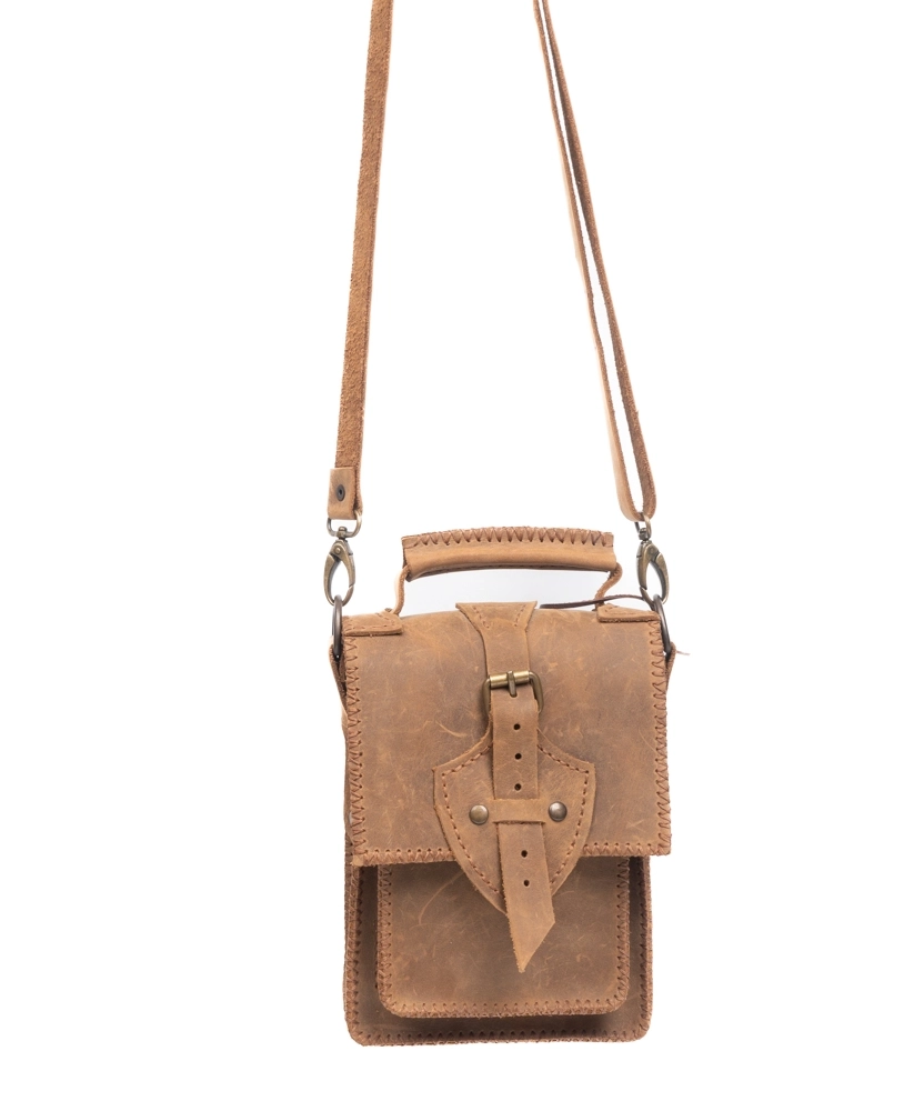 POSTACI MODEL CRAZY BASKILI HAKİKİ DERİ OMUZ ÇANTASI - Görsel 2