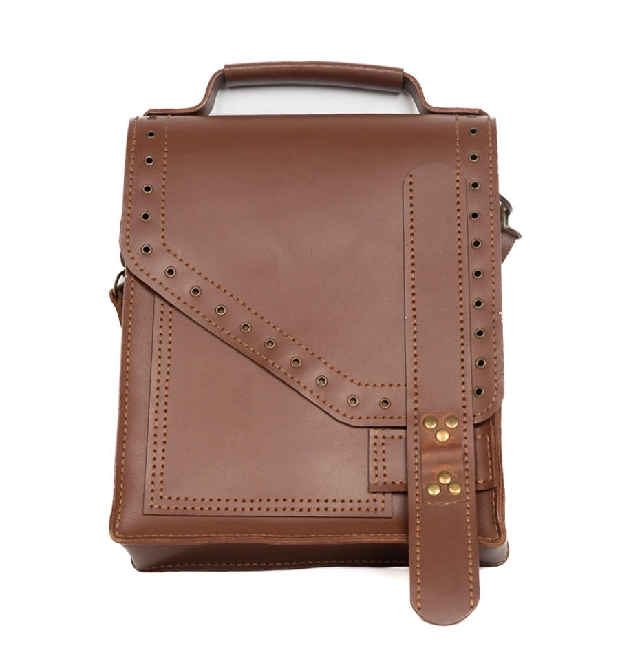 POSTACI MODEL EL YAPIMI HAKİKİ DERİ OMUZ ÇANTASI - Görsel 3