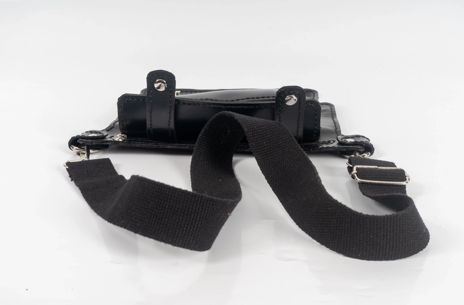 SİYAH HAKİKİ DERİ BEL ÇANTASI - Görsel 4