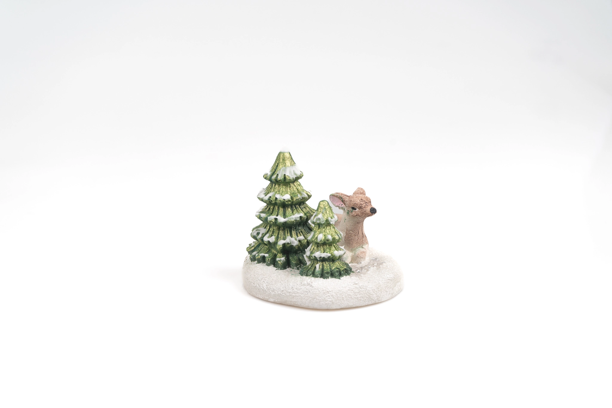 Taş Tozundan El Yapımı Karaca ve Ağaç Figürü