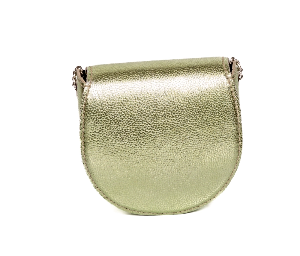 ZİNCİR ASKILI, METAL TOKALI HAKİKİ DERİ OMUZ ÇANTASI - Görsel 3